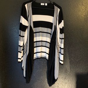 Cato Black, Grey, and White Cardigan